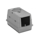 Maison de toilette chat en acier inoxydable - gris