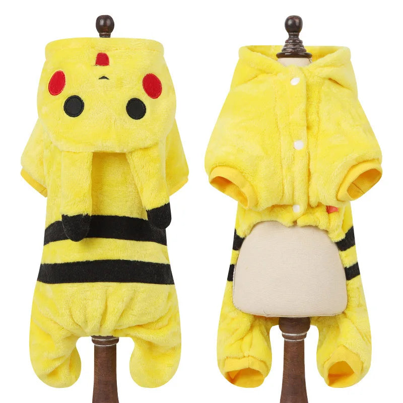 Pyjama Polaire Chaud Hiver chien chat pikatchu
