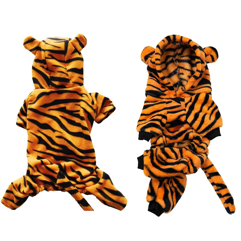 Pyjama Polaire Chaud Hiver chien chat tigre