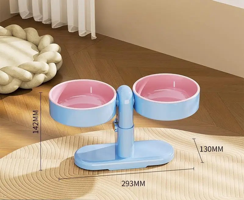 Gamelles Doubles Murales Ajustables pour Chat et Chien orthopédique