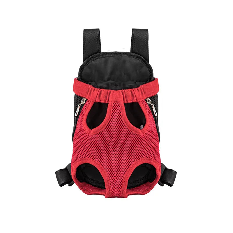 Sac transport avant mesh respirant petit chien chat mains libres rouge
