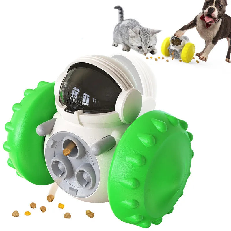 ouet distributeur friandises chien chat puzzle interactif anti-glouton forme robot