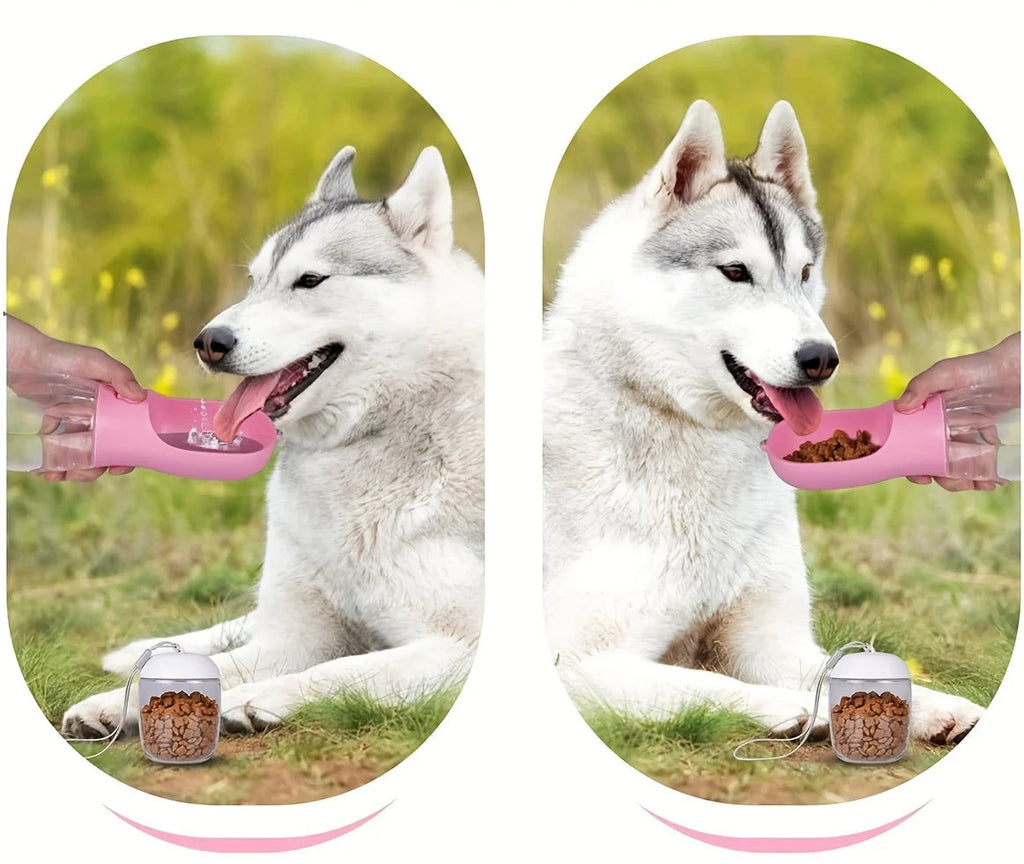 Gourde  portable avec compartiment nourriture et eau