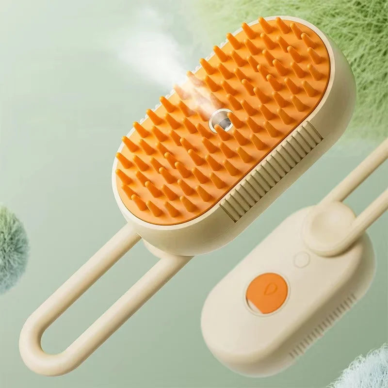 Brosse Chien Chat Spray Vapeur Massage et Démêlage Électrique