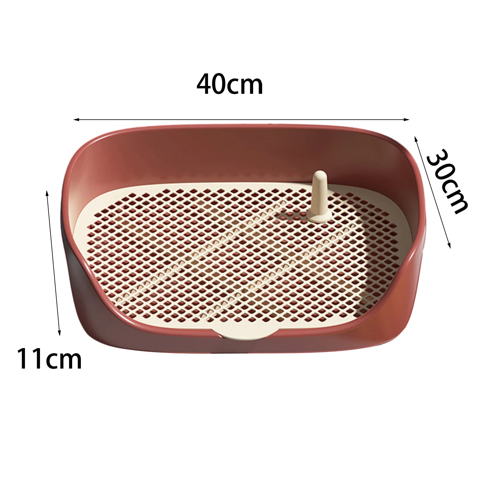 Bac de Toilette pour Chien avec Grille Amovible - Plateau d'Entraînement Antidérapant