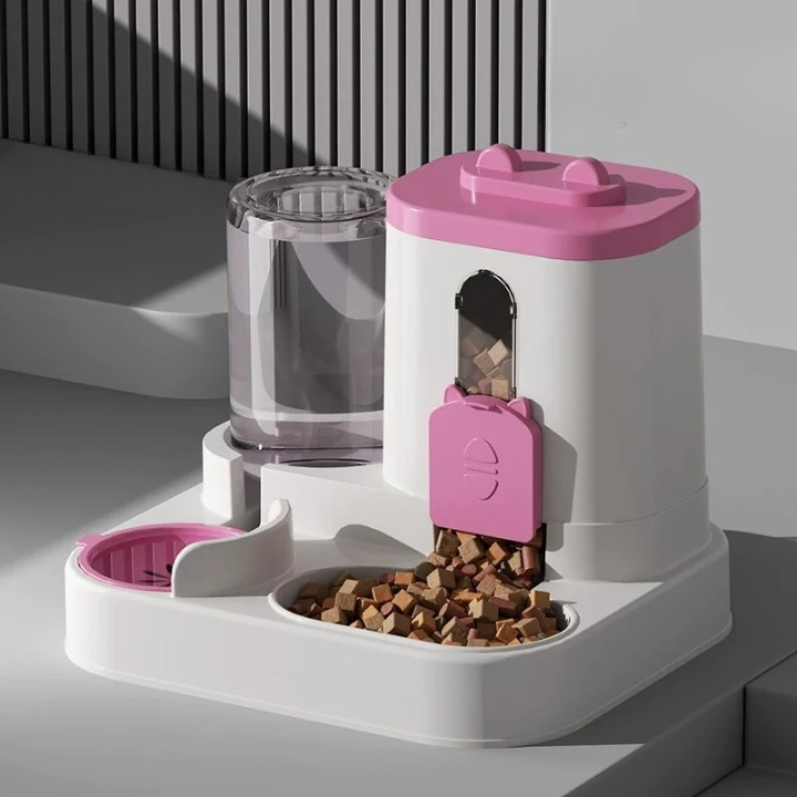 Distributeur Automatique Nourriture et Eau pour Chien et Chat