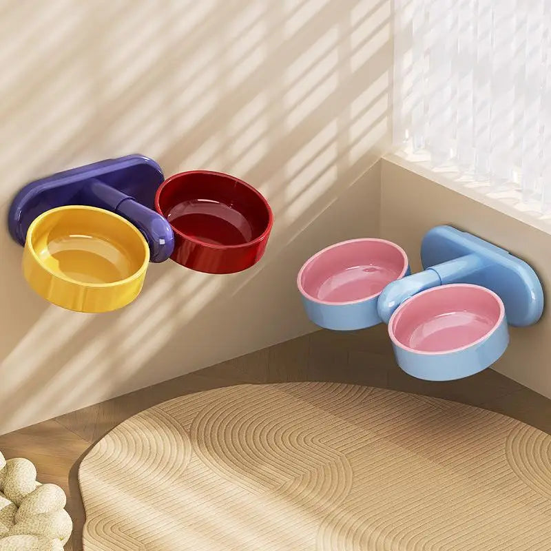 Gamelles Doubles Murales Ajustables pour Chat et Chien orthopédique